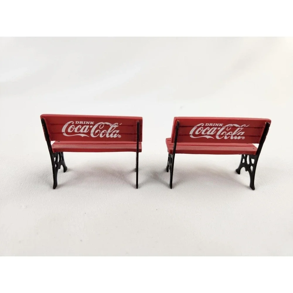 Vtg Coca Cola Christmas Town Square Collectible Park Bench #64319 COKE Train